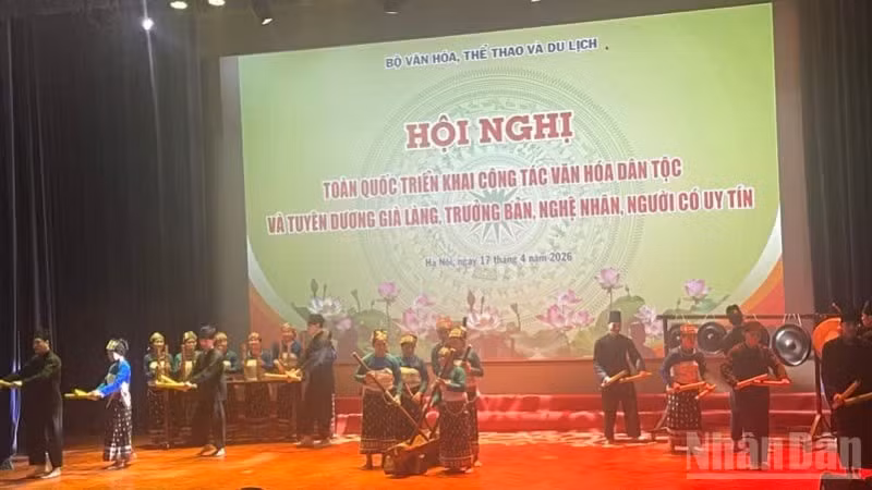 A cultural performance at the conference.
