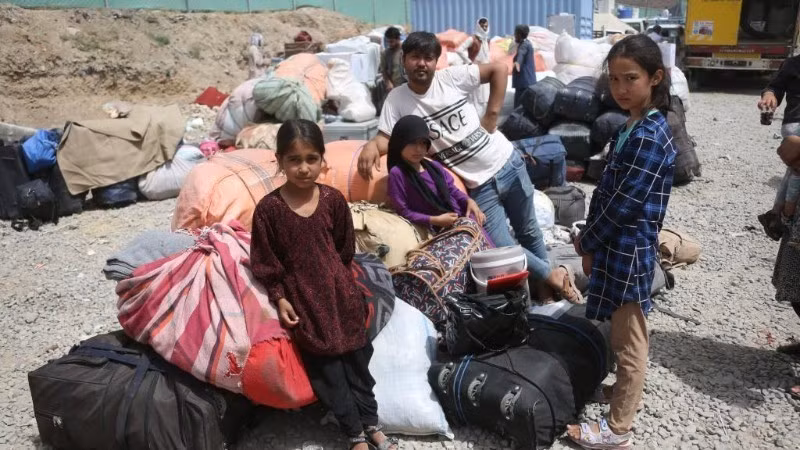 Newly arrived Afghan refugees at a temporary camp in Kabul, Afghanistan, on June 29, 2025. (Photo: Xinhua)