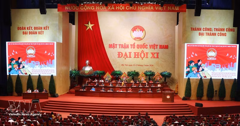 A plenary sitting of the 11th National Congress of the Vietnam Fatherland Front on May 12, 2026 (Photo: VNA)
