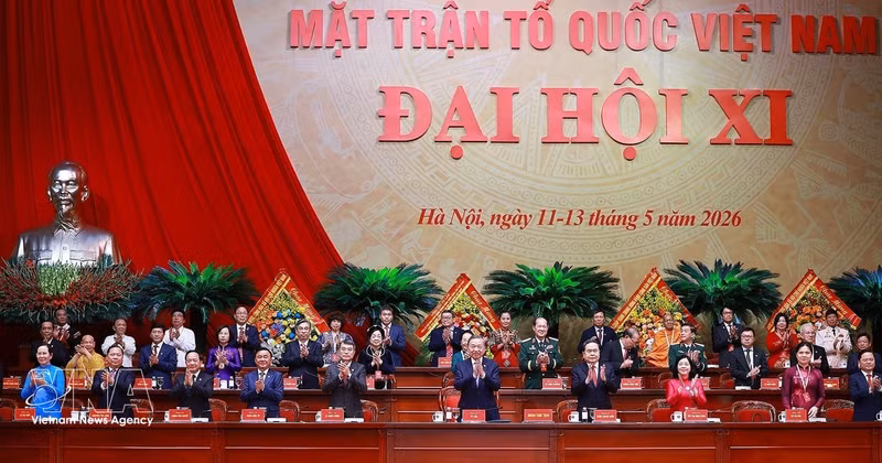 At the opening of the VFF's 11th National Congress. (Photo: VNA)