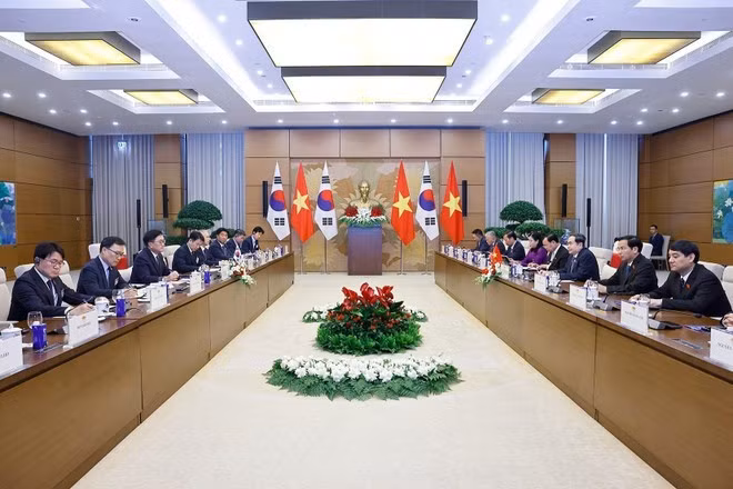An overview of the talks. (Photo: VNA)