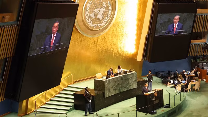 General Secretary and President To Lam speaks at the High-level General Debate of the 81st session of the United Nations General Assembly. (Photo: Thong Nhat/VNA)