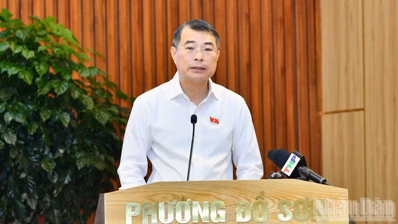 Prime Minister Le Minh Hung speaks at the meeting with voters in Hai Phong city on September 24 ahead of the second session of the legislature. (Photo: NDO)