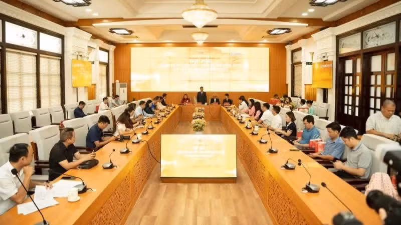 A press conference announces the "Hue – Culinary Capital 2026" programme under the theme "Hue Beef Noodle Soup Day". (Photo: nhandan.vn)