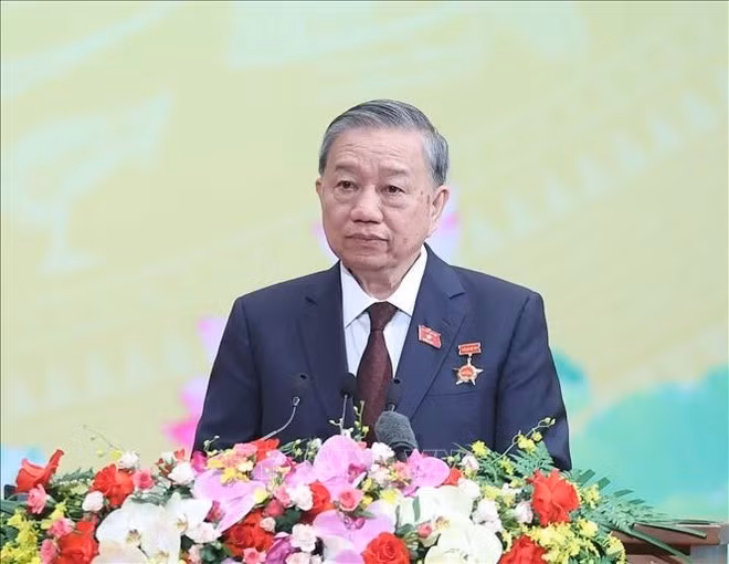 Party General Secretary To Lam addresses the meeting. (Photo: VNA)