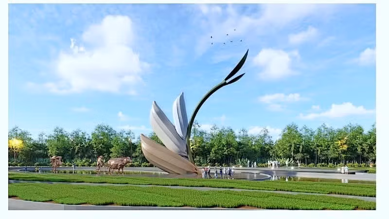 A perspective of the rice symbol project in Ca Mau Province.