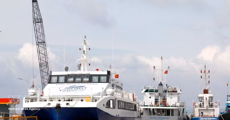 A passenger vessel arrives at Phu My Port (Photo: vietnamtourism.gov.vn)