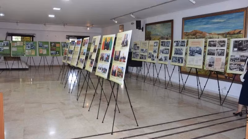 A corner of the thematic exhibition "President Ho Chi Minh – A symbol of peace and international friendship". (Photo: Organising Committee)