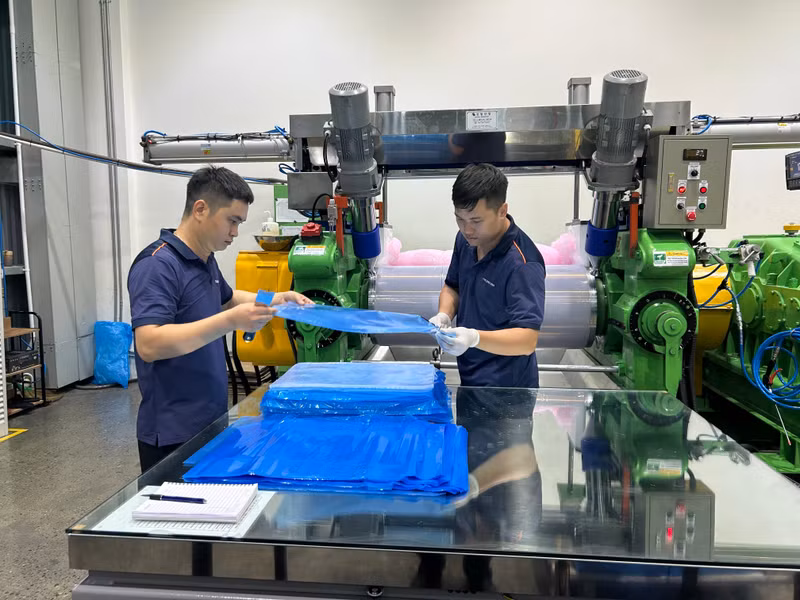 Manufacturing operations at Firezero Vina Company, located in the VTK Clean Industrial Park, Hung Yen Province.