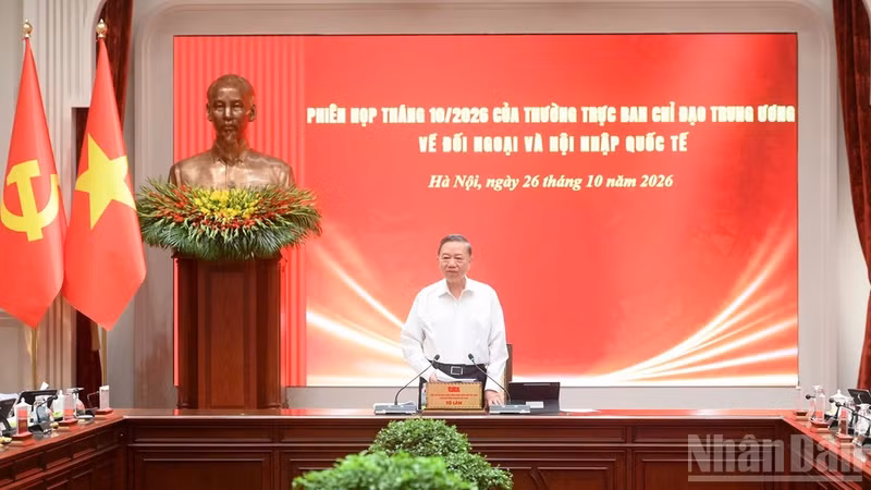 General Secretary of the Communist Party of Viet Nam Central Committee and President To Lam speaks at the meeting (Photo: NDO)