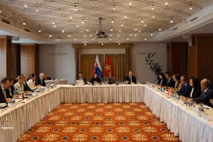 A view of the plenary session of the third meeting of the Viet Nam-Slovakia intergovernmental committee on economic cooperation in Bratislava, Slovakia, on September 15, 2026. (Photo: VNA)