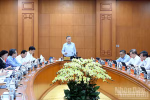 General Secretary of the Communist Party of Viet Nam (CPV) Central Committee and President To Lam speaks at the meeting (Photo: Dang Khoa)