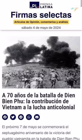 The article on Prensa Latina (Photo: VNA)
