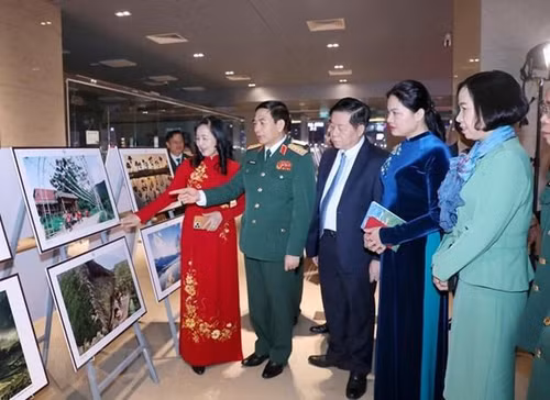 An exhibition opened on the occasion to display 188 most outstanding entries of the contest. (Photo: VNA)