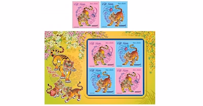 A tiger stamp collection (Photo: Vietnam Post)