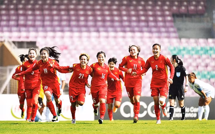 The Vietnamese national women’s football team secure a berth in the FIFA Women's World Cup 2023 for the first time. (Photo: AFC)