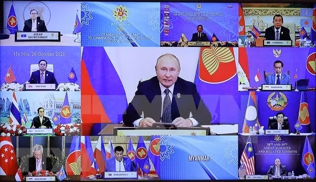 Leaders of ASEAN and Russia attend the commemorative summit last October. (Photo: VNA)