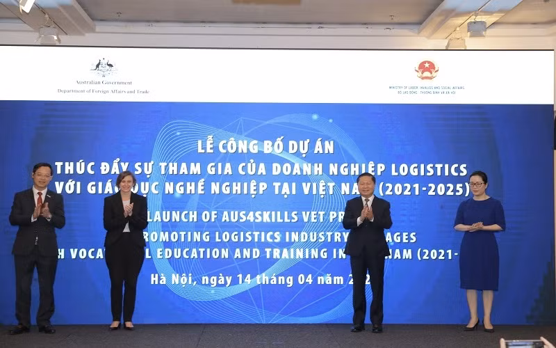 At the launch ceremony for the project