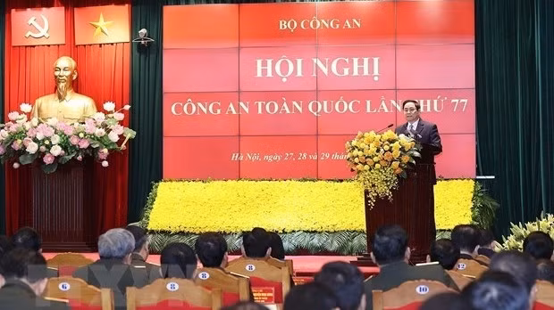 Prime Minister Pham Minh Chinh speaks at the event (Photo: VNA)