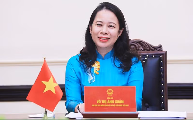 Vietnamese Vice President Vo Thi Anh Xuan at the event. (Photo: MOFA)