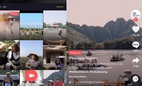  A tourism promotion programme about Vietnam via TikTok. 
