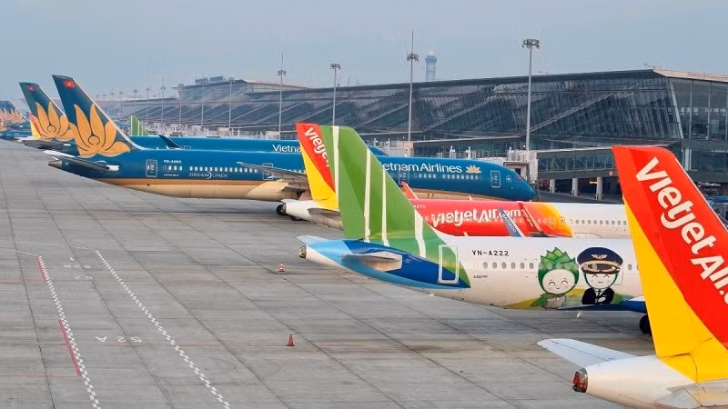 Aircraft at Noi Bai Airport (Photo: VNA)