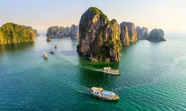 An aerial view of iconic Ha Long Bay in the northern province of Quang Ninh. (Photo: vietnam-tourism.com)
