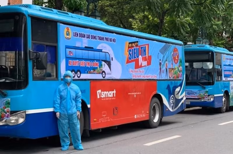 The “zero-dong supermarket bus” model will be implemented over 10 days from July 26.