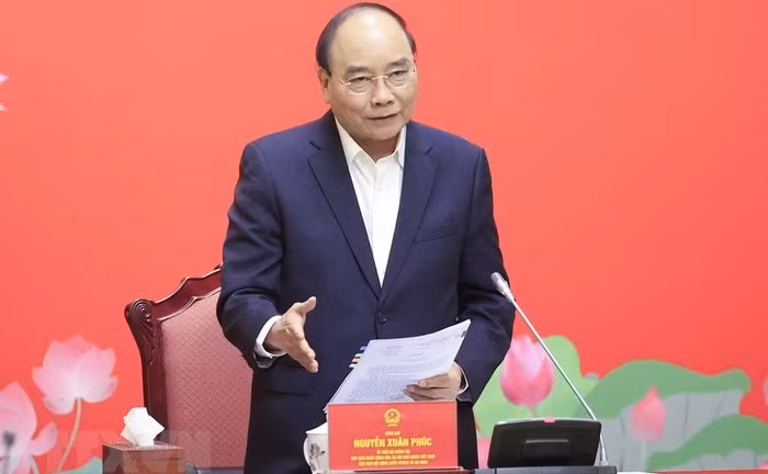 President Nguyen Xuan Phuc speaks at the event. (Photo: VNA)
