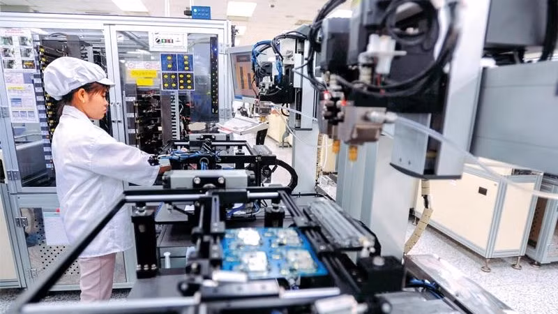 The foreign investment goes to 18 areas, with the largest investment of US$9.3 billion injected into manufacturing, accounting for 48.4% of total registered capital. (Illustrative image/Internet)