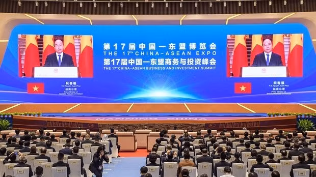 Prime Minister Nguyen Xuan Phuc delivers speech in the form of pre-recorded video at the opening ceremony of CAEXPO 2020 (Photo courtesy of the organising board)