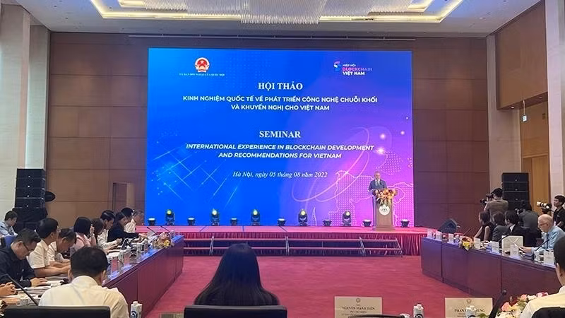 The workshop on blockchain technology in Vietnam.