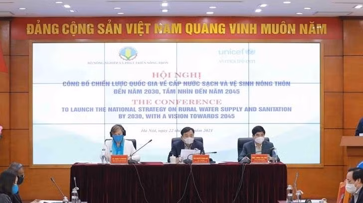 The conference to launch the national strategy on clean water supply and sanitation in rural areas (Photo: VNA)