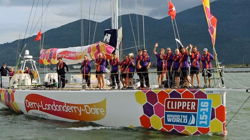 The Derry~Londonderry~Doire team from North Ireland wins the Da Nang New Discovery of Asia stage. (Credit: clipperroundtheworld.com)