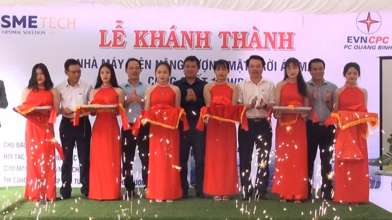 The inauguration ceremony of the rooftop solar system