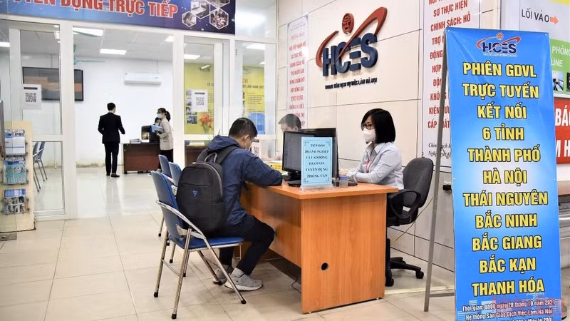 An employment centre in Hanoi