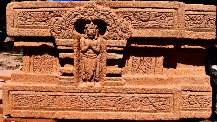 My Son A10 at the My Son World Cultural Heritage Site is being restored. (Photo: VNA)