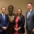 Vietnamese Ambassador to the US Nguyen Quoc Dung, USABCI President and CEO Margaret Hanson-Muse (middle) and Atlas Air Worldwide CEO Michael Steen (right) pose for a photo. (Photo: VNA)