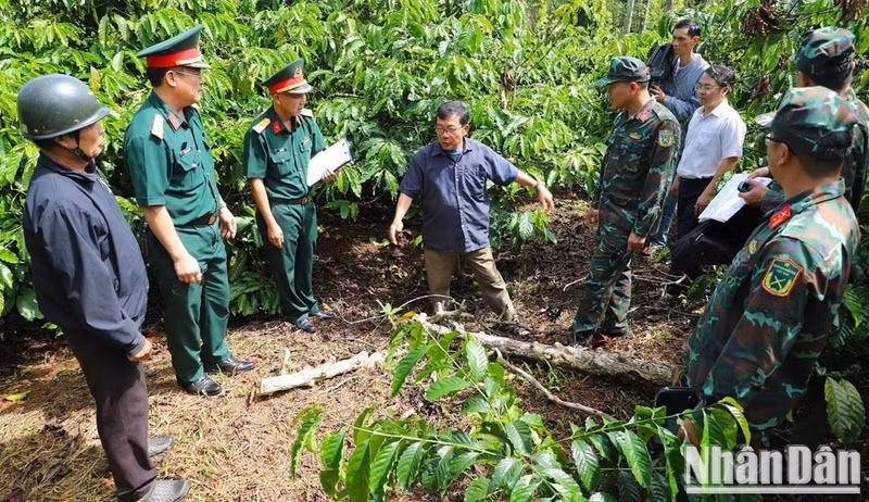 Functional forces coordinated with local authorities and residents to survey sites on local farmland suspected of containing martyrs’ remains..