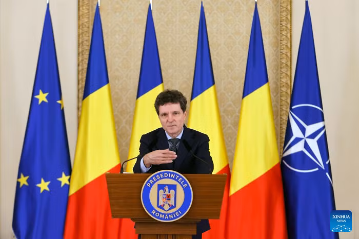 Romanian President Nicusor Dan attends a press conference at Cotroceni Palace in Bucharest, Romania, Sept. 17, 2026. Nicusor Dan nominated liberal European lawmaker Siegfried Muresan as prime minister on Thursday. (Photo: Xinhua)