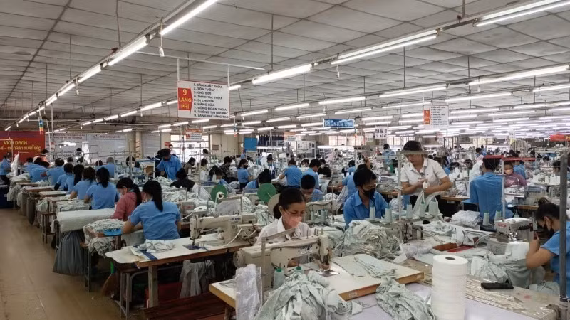 Garment production at Hoa Tho Textile and Garment Joint Stock Corporation.