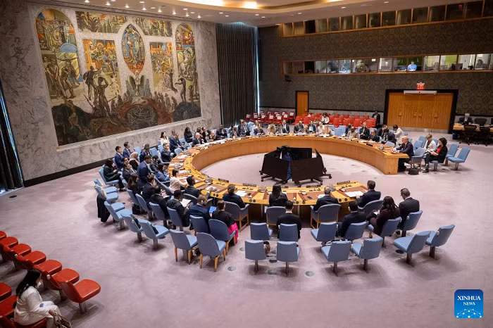  The Security Council holds a meeting on Yemen at the UN headquarters in New York, June 16, 2026. UN Special Envoy for Yemen Hans Grundberg on Tuesday urged relevant parties of the Yemeni conflict to seize the opportunity created by regional de-escalation following the Iran-U.S. deal and revive the stalled political process. (UN Photo/Handout via Xinhua)