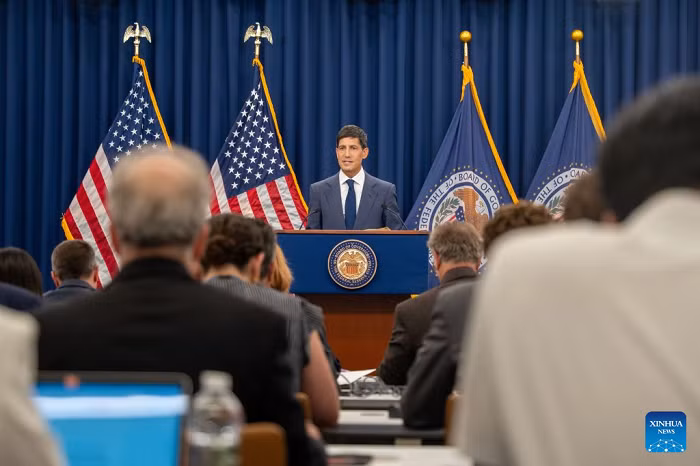 U.S. Federal Reserve Chair Kevin Warsh attends a press conference in Washington, D.C., the United States, on June 17, 2026. The U.S. Federal Reserve on Wednesday kept the target range for the federal funds rate unchanged at 3.5-3.75 percent. (Photo: Xinhua)
