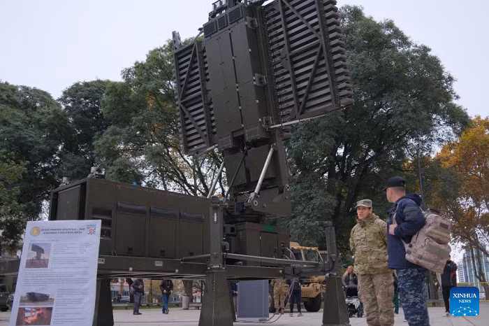 People visit the Argentine Army Equipment Exhibition at the Plaza de Armas near the Ministry of Defense in Buenos Aires, Argentina, June 1, 2026. Argentine Army Equipment Exhibition is held at the Plaza de Armas near the Ministry of Defense from May 30 to June 2. (Photo: Xinhua)