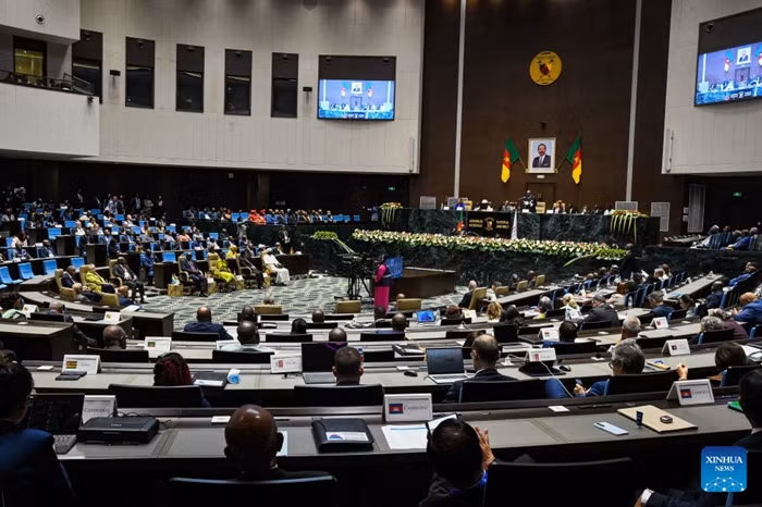 Photo taken on July 10, 2026 shows parliamentarians and guests attending the opening of the 51st plenary session of the Parliamentary Assembly of La Francophonie in Yaounde, Cameroon. Parliamentarians from across the French-speaking world gathered in Cameroon Friday for the 51st plenary session of the Parliamentary Assembly of La Francophonie, or APF. (Xinhua)