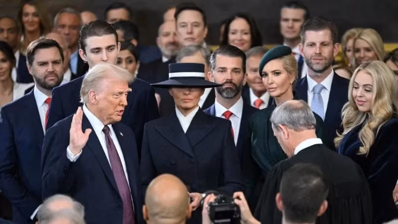 Donald Trump is sworn in as the 47th President of the US on January 20 at the US Capitol. (Photo: REUTERS/VNA)