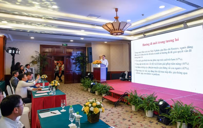 At a session in the National Press Forum (Photo: NDO)