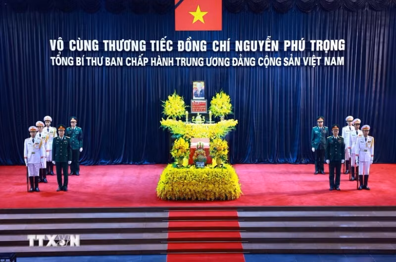 At the National Funeral Hall in Hanoi (Photo: VNA)