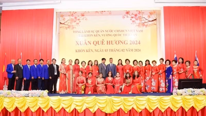 At the get-together for Tet in Thailand.