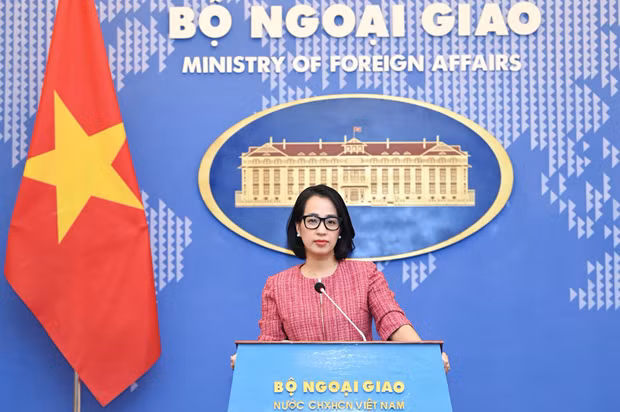 Spokeswoman of the Ministry of Foreign Affairs Pham Thu Hang (Photo: VNA)
